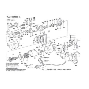 для сабельной пилы Bosch 220 V 0601630003, деталировка 1