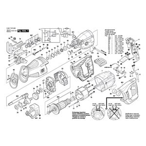 для сабельной пилы Bosch GSA 1300 PCE 230 V 3601F4E200, деталировка 1