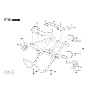 для пилильного стола Bosch GTA 60 W 3601M12002, деталировка 1