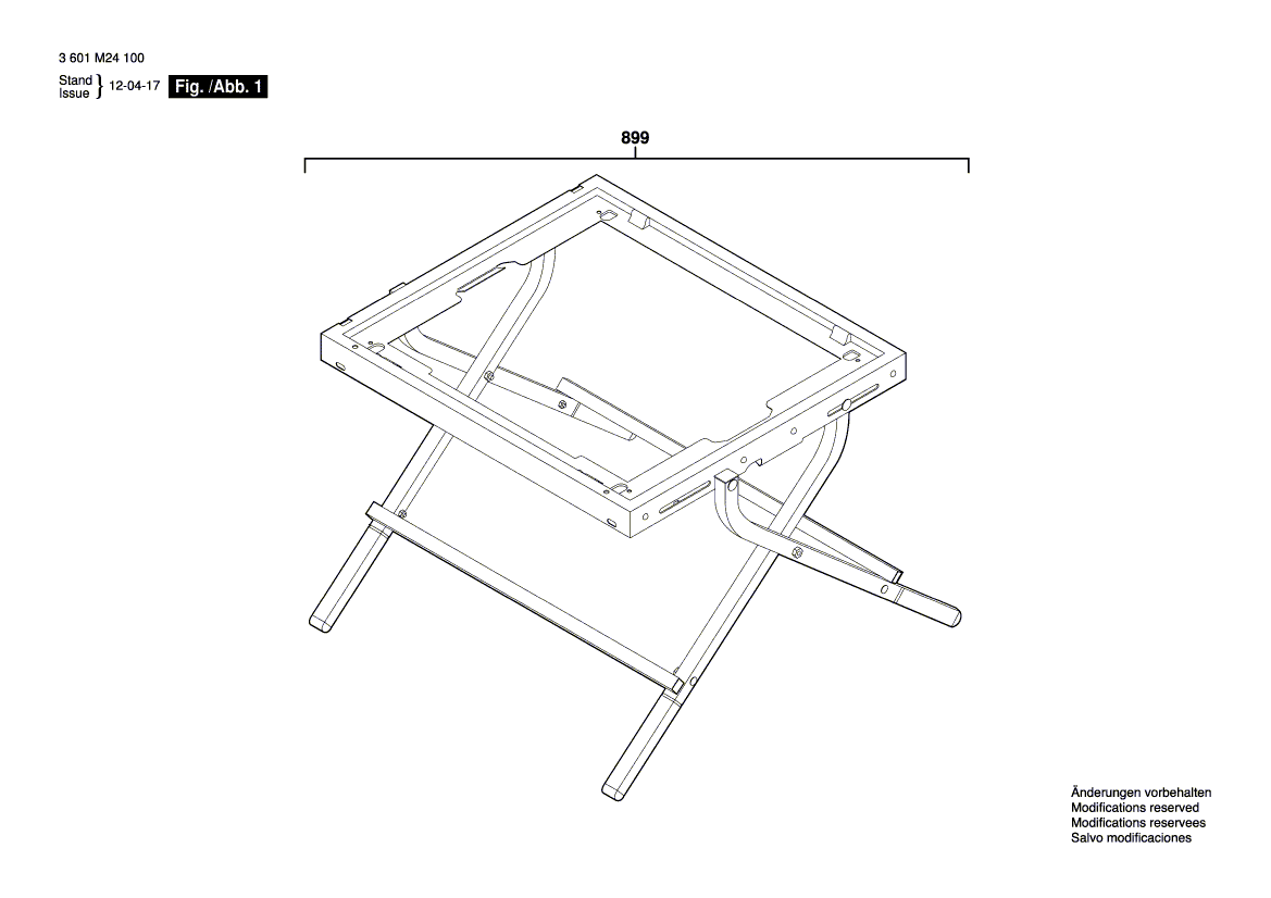 для рабочего стола Bosch GTA 6000 3601M24100, деталировка 1