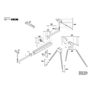 для рабочего стола Bosch GTA 2500 3601M12400, деталировка 1