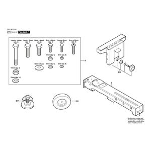 для рабочего стола Bosch GTA 2500 W 3601M12100, деталировка 1