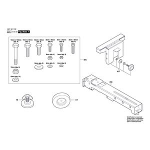 для рабочего стола Bosch GTA 2500 W 3601M12102, деталировка 1