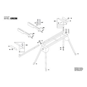 для рабочего стола Bosch GTA 2600 0601B12300, деталировка 1