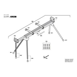 для рабочего стола Bosch GTA 3700 PROFESSIONAL 3601L10900, деталировка 1