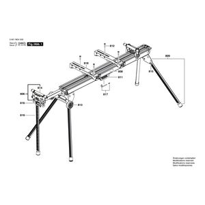 для рабочего стола Bosch GTA 3800 3601M24000, деталировка 1