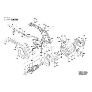 для торцевочной пилы Bosch GCM 10 J 230 V 3601M20200, деталировка 1