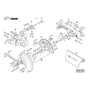 для торцевочной пилы Bosch GCM 10 J 230 V 3601M20200, деталировка 2