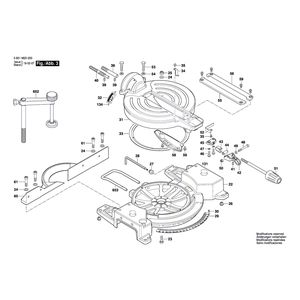 для торцевочной пилы Bosch GCM 10 J 230 V 3601M20200, деталировка 3