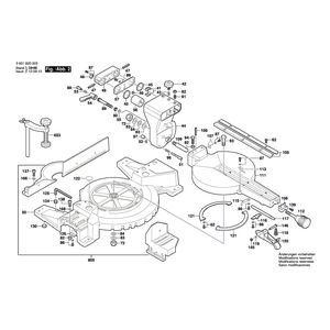 для торцевочной пилы Bosch GCM 10 S 230 V 0601B20503, деталировка 2