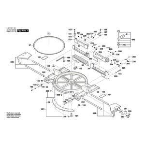 для торцевочной пилы Bosch GCM 12 JL 230 V 3601M21100, деталировка 1