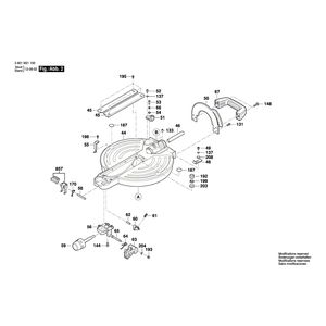 для торцевочной пилы Bosch GCM 12 JL 230 V 3601M21100, деталировка 2