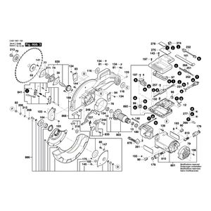 для торцевочной пилы Bosch GCM 12 JL 230 V 3601M21100, деталировка 3