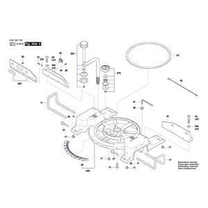 для торцевочной пилы Bosch GCM 18V-216 18 V 3601M41000, деталировка 5