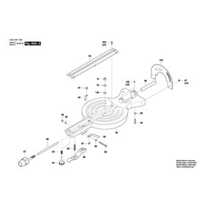 для торцевочной пилы Bosch GCM 18V-216 18 V 3601M41000, деталировка 6