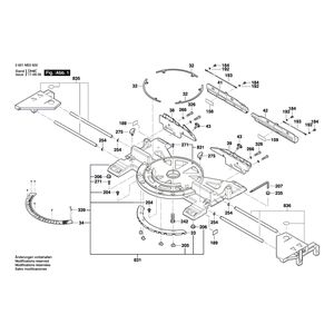 для торцевочной пилы Bosch GCM 350-254 230 V 3601M22600, деталировка 1