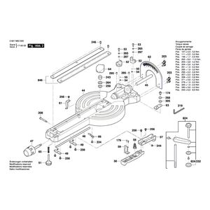 для торцевочной пилы Bosch GCM 350-254 230 V 3601M22600, деталировка 2