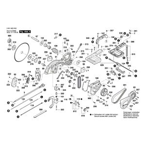 для торцевочной пилы Bosch GCM 350-254 230 V 3601M22600, деталировка 4