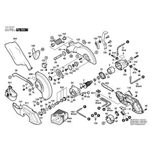 для торцевочной пилы Bosch GKG 24 V 24 V 0601663803, деталировка 1