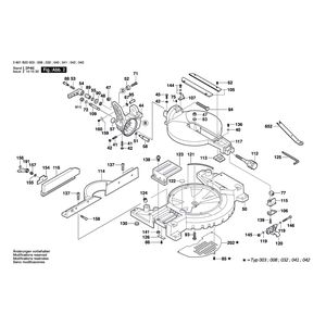 для торцевочной тяговой пилы Bosch GCM 10 230 V 0601B20003, деталировка 2