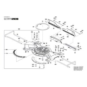 для торцевочной тяговой пилы Bosch GCM 10 GDJ 230 V 3601M27000, деталировка 1