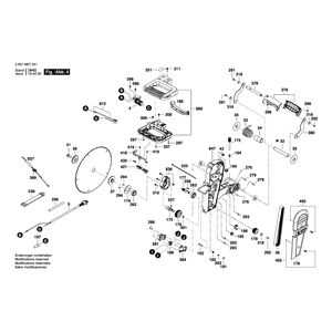 для торцевочной тяговой пилы Bosch GCM 10 GDJ 230 V 3601M27000, деталировка 4