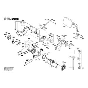 для торцевочной тяговой пилы Bosch GCM 10 GDJ 230 V 3601M27000, деталировка 5