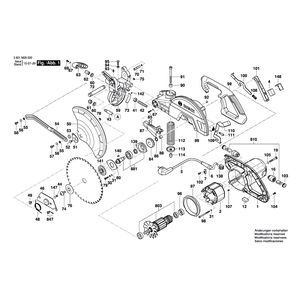 для торцевочной тяговой пилы Bosch GCM 10 MX 230 V 3601M29020, деталировка 1