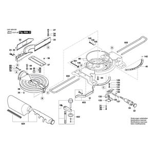 для торцевочной тяговой пилы Bosch GCM 10 MX 230 V 3601M29020, деталировка 2