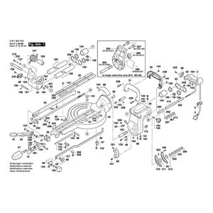 для торцевочной тяговой пилы Bosch GCM 10 SD 230 V 0601B22503, деталировка 1