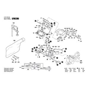 для торцевочной тяговой пилы Bosch GCM 10 SD 230 V 0601B22503, деталировка 4