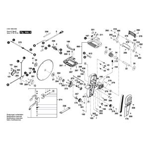 для торцевочной тяговой пилы Bosch GCM 12 GDL 230 V 3601M23600, деталировка 4