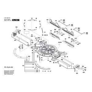 для торцевочной тяговой пилы Bosch GCM 12 GDL 230 V 3601M23601, деталировка 1