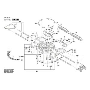 для торцевочной тяговой пилы Bosch GCM 12 SDE 230 V 3601M23100, деталировка 1