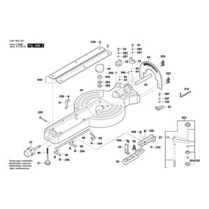 для торцевочной тяговой пилы Bosch GCM 12 SDE 230 V 3601M23100, деталировка 2