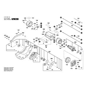 для торцевочной тяговой пилы Bosch GCM 12 SDE 230 V 3601M23100, деталировка 5