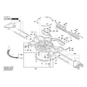 для торцевочной тяговой пилы Bosch GCM 12 SDE 230 V 3601M23101, деталировка 1