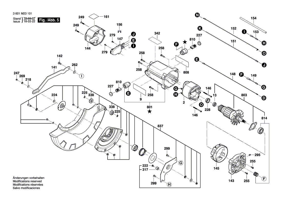 для торцевочной тяговой пилы Bosch GCM 12 SDE 230 V 3601M23101, деталировка 5