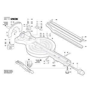 для торцевочной тяговой пилы Bosch GCM 8 SDE 230 V 3601M19200, деталировка 3