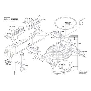 для торцевочной тяговой пилы Bosch GCM 8 SDE 230 V 3601M19200, деталировка 4