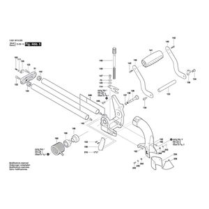 для торцевочной тяговой пилы Bosch GCM 8 SDE 230 V 3601M19200, деталировка 5