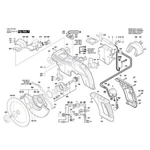 для торцевочной тяговой пилы Bosch GCM 8 SDE 230 V 3601M19201, деталировка 1