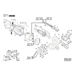 для торцевочной тяговой пилы Bosch GCM 8 SDE 230 V 3601M19201, деталировка 2