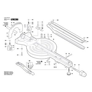 для торцевочной тяговой пилы Bosch GCM 8 SDE 230 V 3601M19201, деталировка 3