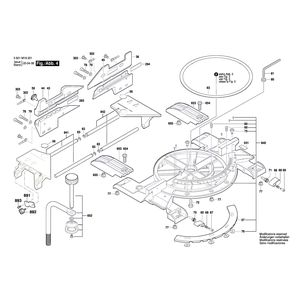 для торцевочной тяговой пилы Bosch GCM 8 SDE 230 V 3601M19201, деталировка 4