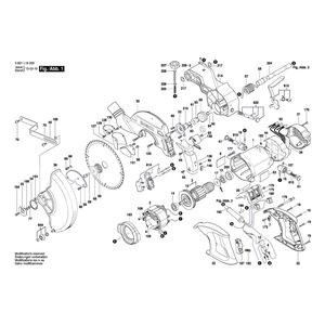 для торцевочной тяговой пилы Bosch GCM 8 SJ 230 V 3601L16200, деталировка 1