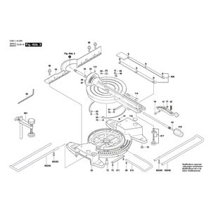 для торцевочной тяговой пилы Bosch GCM 8 SJ 230 V 3601L16200, деталировка 3