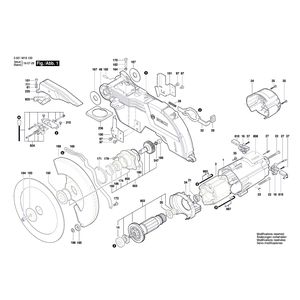 для торцевочной тяговой пилы Bosch GCM 8 SJL 230 V 3601M19100, деталировка 1