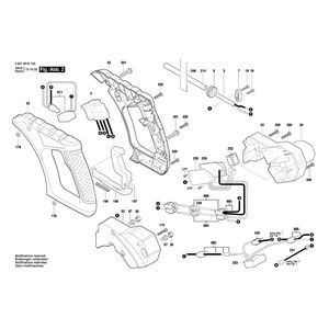 для торцевочной тяговой пилы Bosch GCM 8 SJL 230 V 3601M19100, деталировка 2