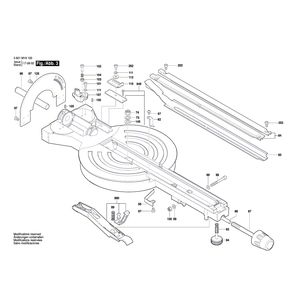 для торцевочной тяговой пилы Bosch GCM 8 SJL 230 V 3601M19100, деталировка 3